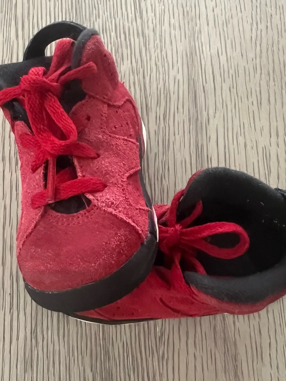 Air Jordan 6 retro toro bravo boys Red Suede Lace-Up Shoes